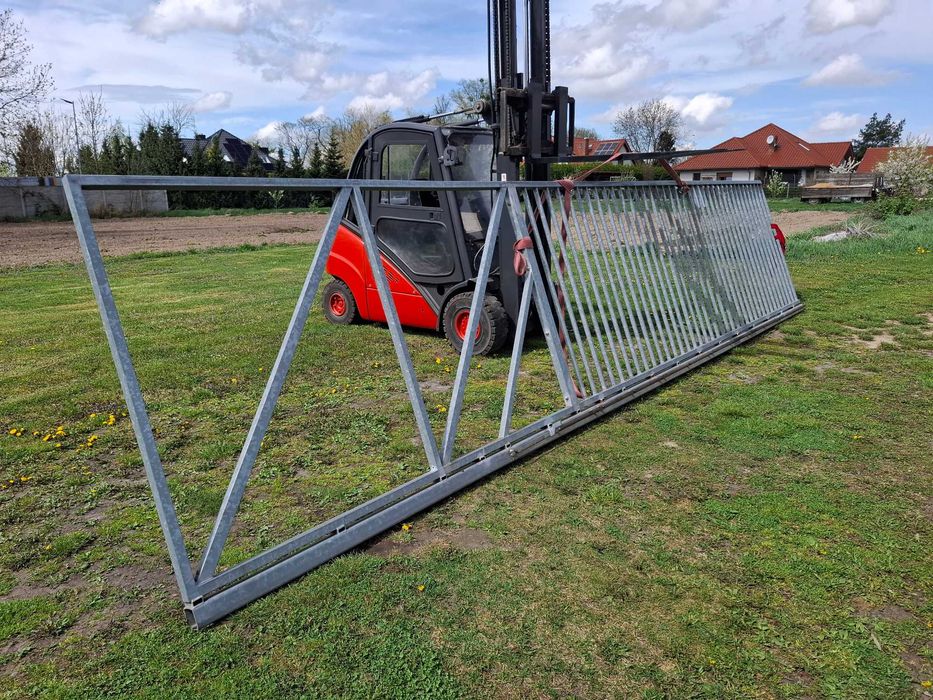Brama przemysłowa używana 506 cm światło  Sam ocynk + listwa zębrata