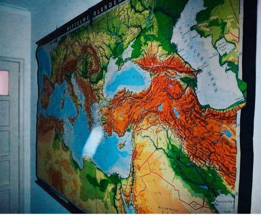 Mapa antigo Mediterrâneo