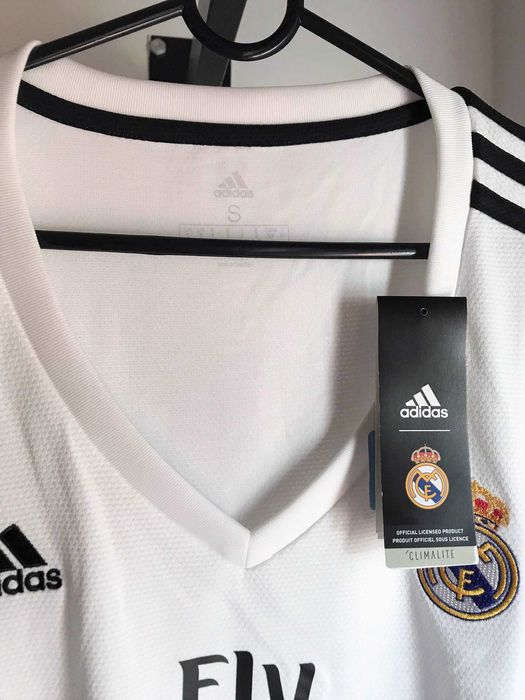 camisola oficial Real Madrid Adidas futebol mulher t shirt football la liga equipamento