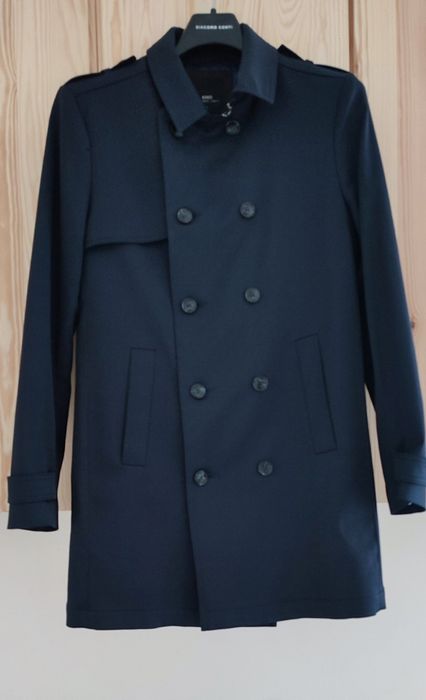 Granatowy płaszcz Giacomo Conti r. S