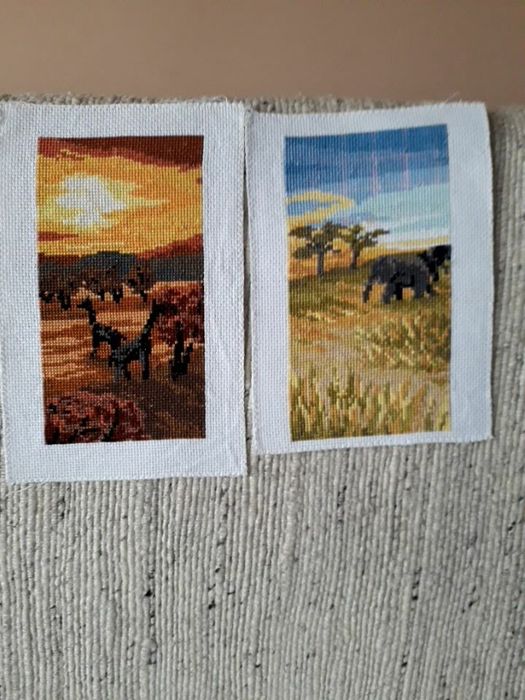 Sprzedam obrazy ręcznie haftowane 2 szt.