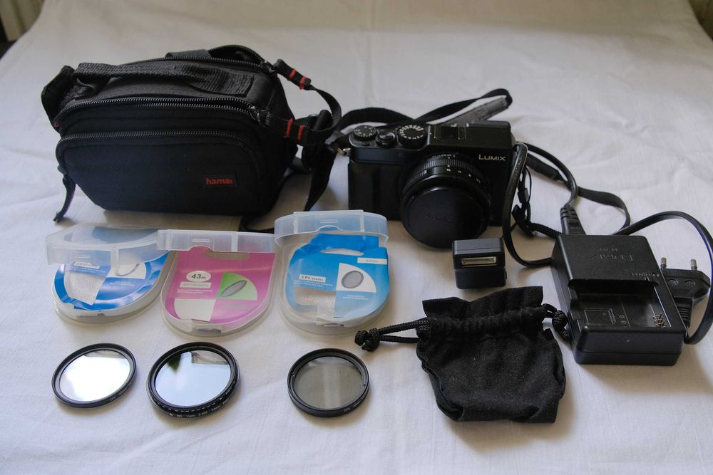 Panasonic Lumix LX100 pełen zestaw z filtrami