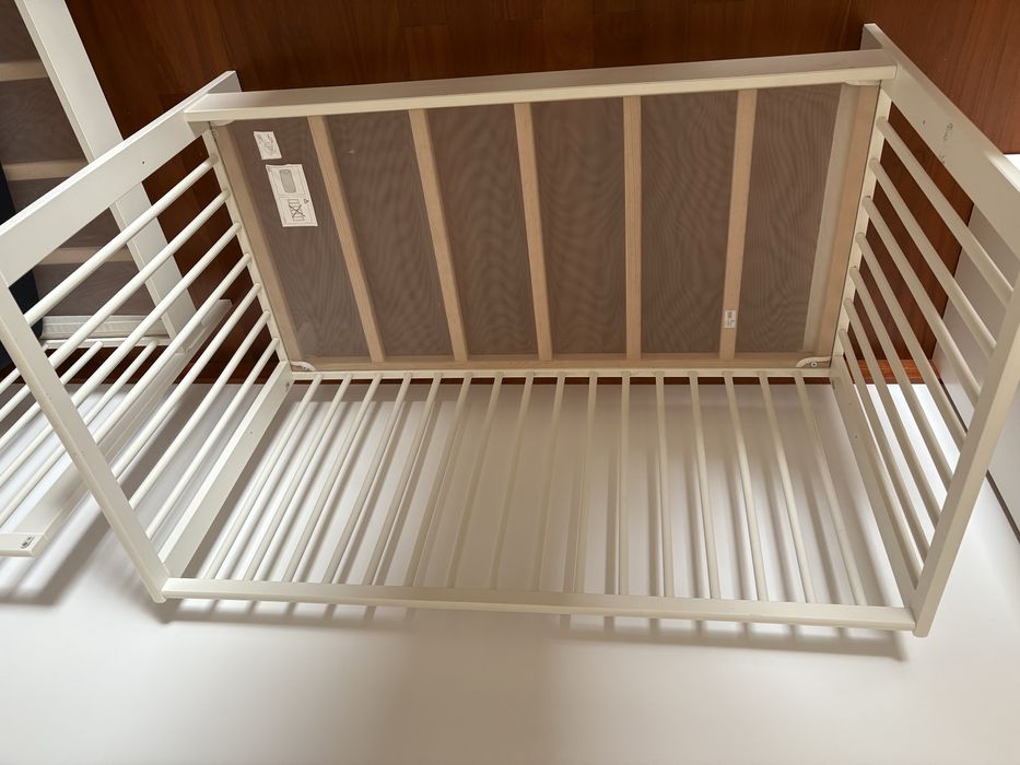 Gémeos: 2 berços IKEA Gulliver + colchões Ecus Kids 120x90 em garantia