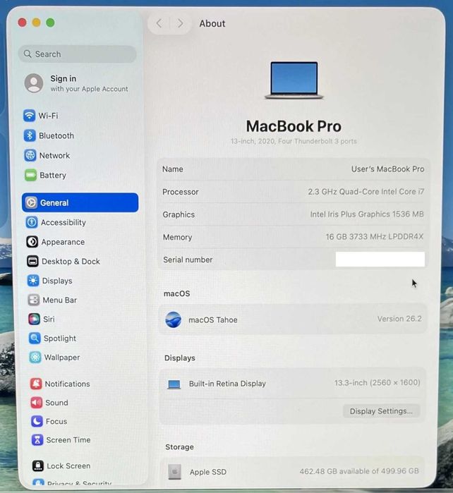 MacBook Pro 13” 2020 Intel i7 / 16GB RAM / 512GB SSD / 4 Thunderbolt Ports