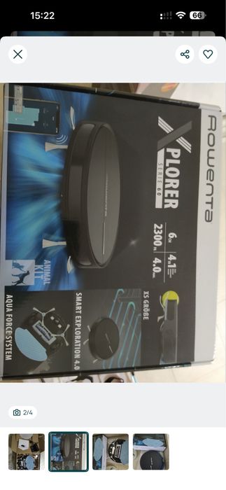 Aspirador Robô ROWENTA X-Plorer Serie 60 Animal Kit RR7455WH (Autonomia 90 min) - para peças