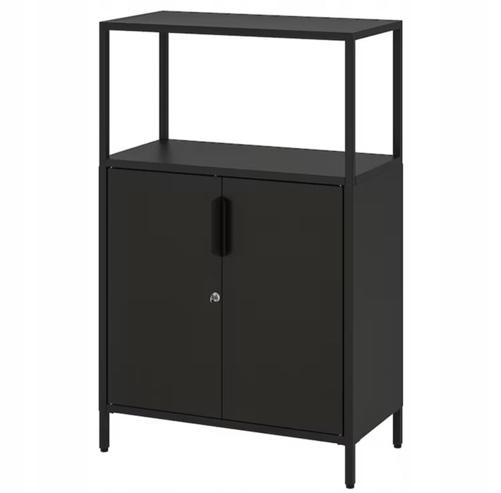 Szafka metalowa, Ikea Trotten, antracyt, 70x35x110 cm