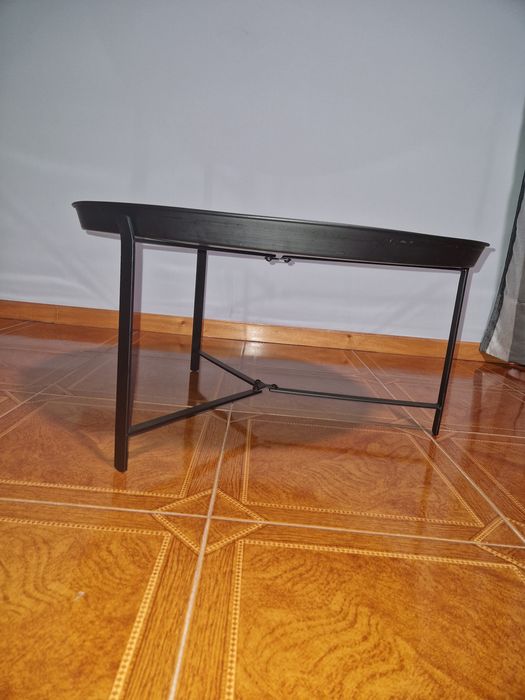 Mesa Centro Redonda Metálica Preto