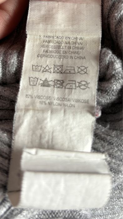 Szara dopasowana bluzeczka/półgolf r.XS/S