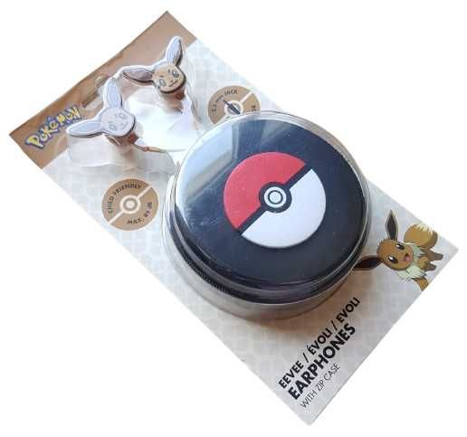 Słuchawki dokanałowe Pokemon Poke Eevee oryginał dla dzieci prezent