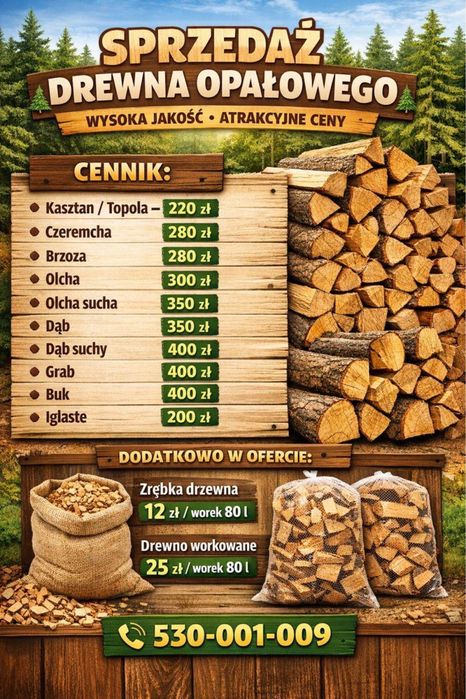 Drewno kominkowe Brzoza