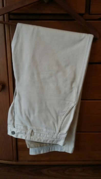 Calças chinos zara creme