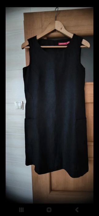 Sukienka letnia Czarna len lniana z lnu Banana