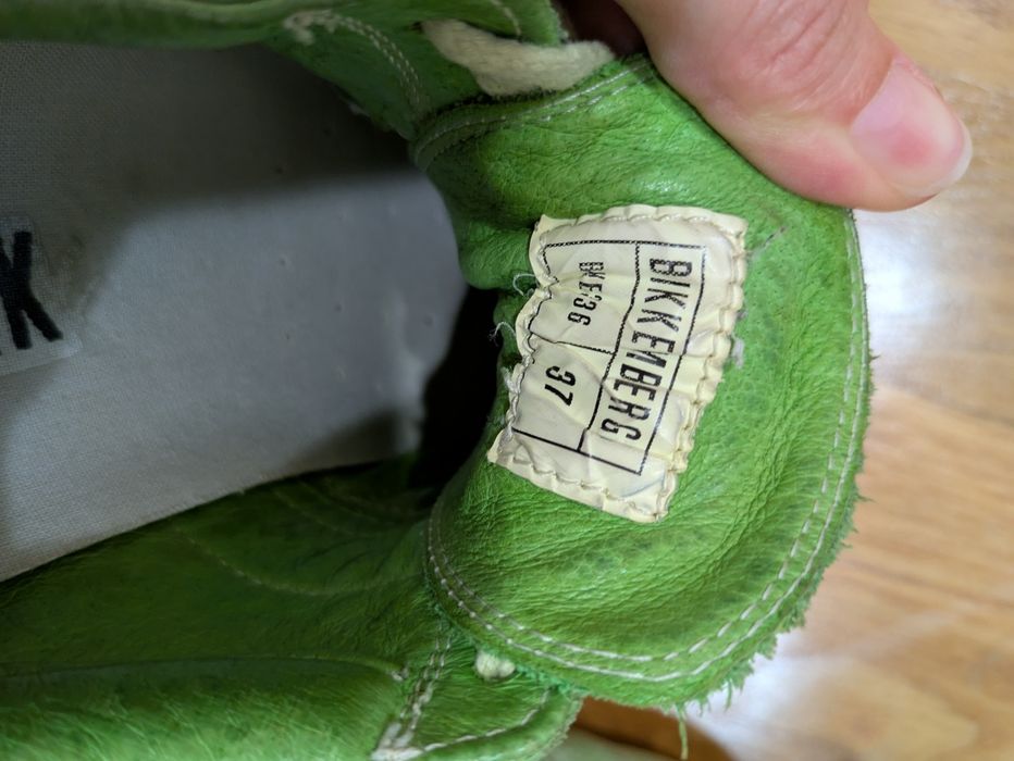 Sapatilhas em pele verde Bikkembergs 37