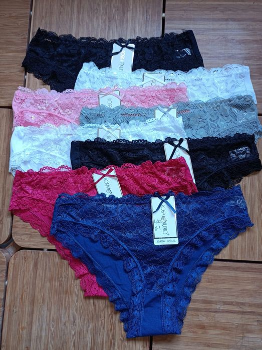 Lotes de 8 Cuecas de Senhora * Tamanho - L/XL * Algodão ou Licra *