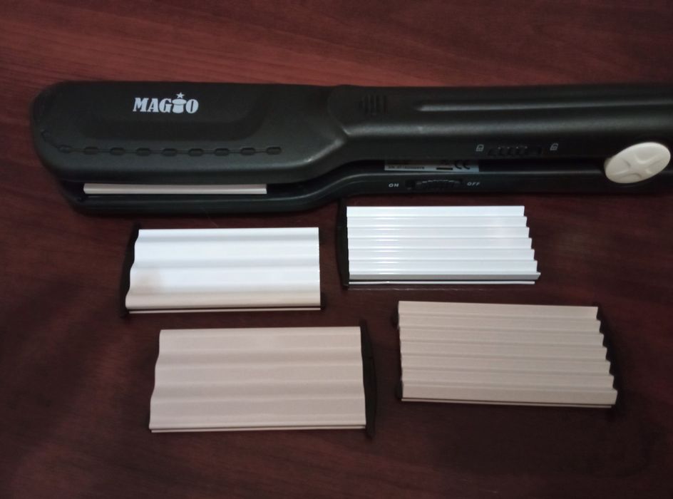 Випрямляч волосся та гофре, 3 комплекти змінних пластин