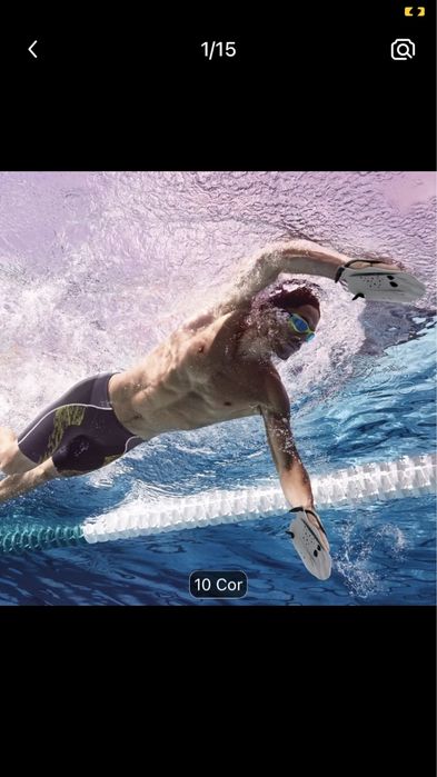 Flippers de Mão para Natação e Treino Aquático