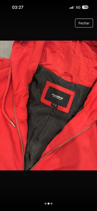 Casaco Pull&Bear original, cor vermelha