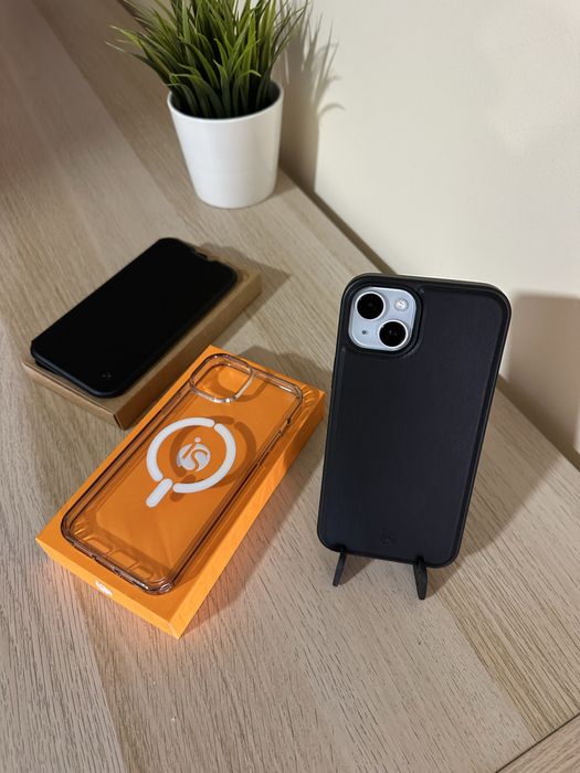 Iphone 15 Plus 128GB + case em couro + película