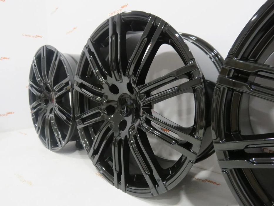 Jantes Look Porsche Panamera Turbo S 20 '' 9.5 + 11 5x130 Preto Brilha