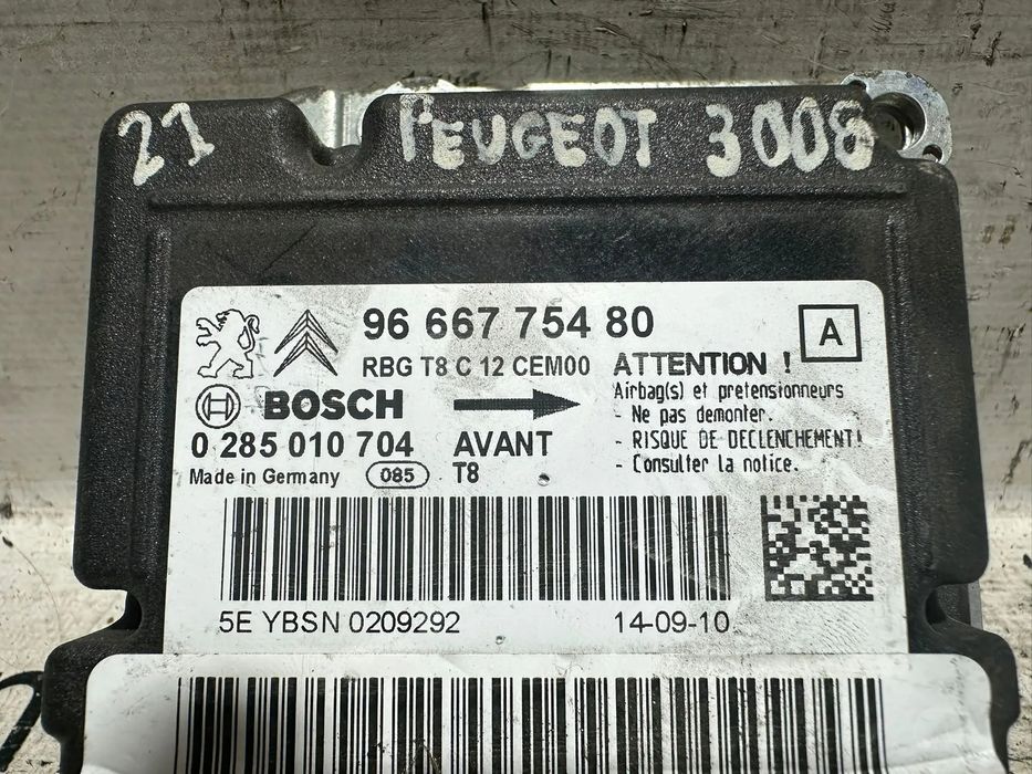Módulo Centralina Airbag SRS Original PSA Peugeot Citroen 9666775480