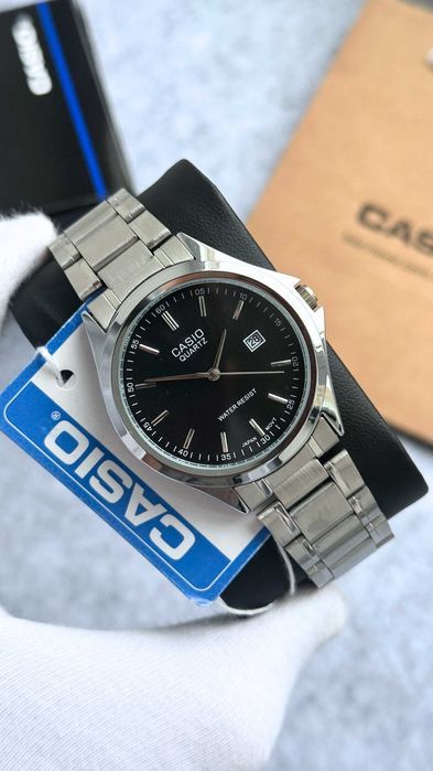 Наручний годинник Casio MTP-1183 Silver/Black | наручные часы | Касио