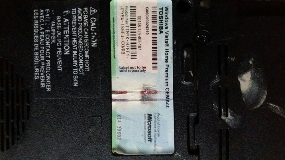 Computador thoshiba para reparar ou para peças64738934823555124