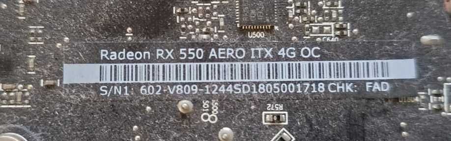 Radeon™ RX 550 AERO ITX 4G OC