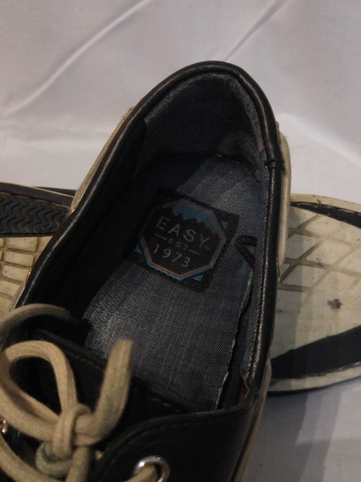 Buty żeglarskie, półbuty męskie skórzane easy