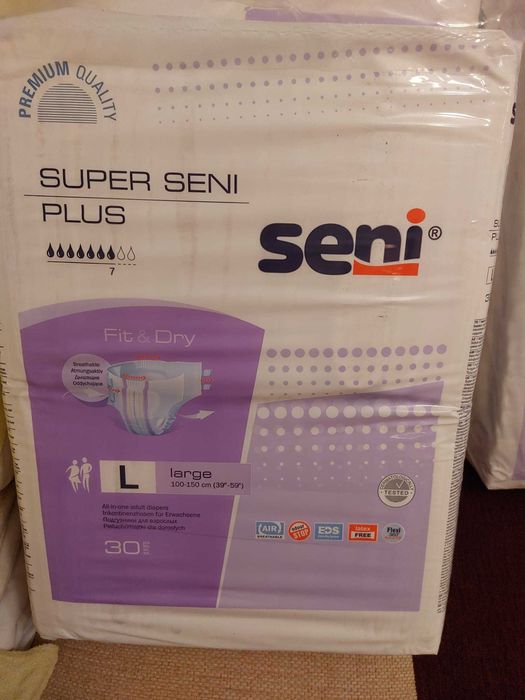Seni Super Plus pieluchomajtki zapin na rzepy rozmiar M 75-110cm 30szt