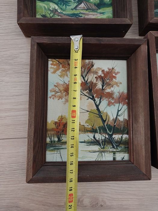 Obrazki 4 pory roku malowane