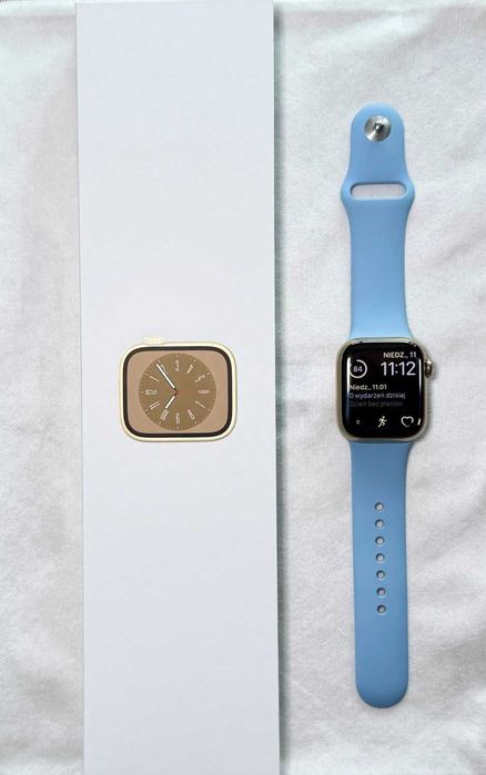 Apple Watch Series 8 41 mm Gold Stainless Steel + LTE | Idealny stan