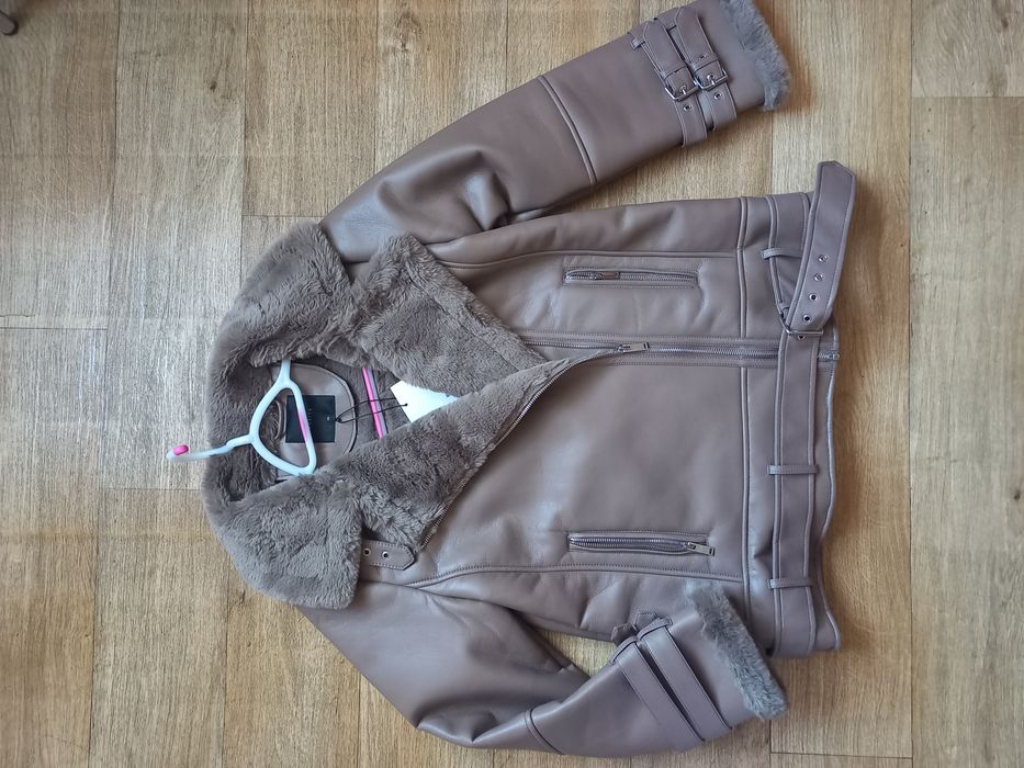 Kurtka damska zimowa z futerkiem 36 Mohito oversize