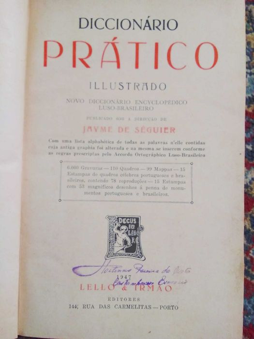 Dicionário Prático Ilustrado (1947 colecionável)