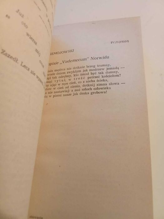 Głosów zbieranie Wiersze o Norwidzie