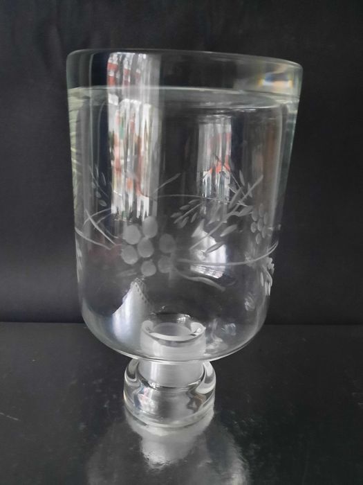 duża, szlifowana karafka- szkło PRL