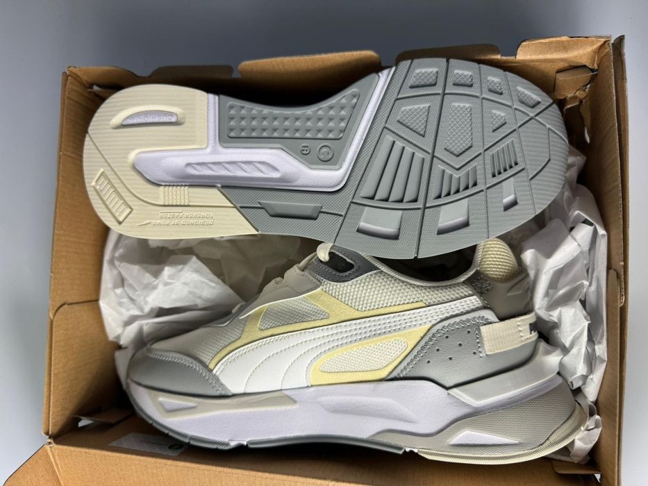 Nowe sneakersy sportowe PUMA Mirage Sport Hacked białe szare 41