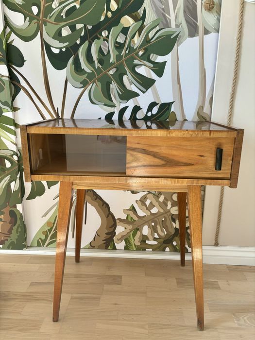 UNIKAT stolik/konsolka mid century PRL 50-te, vintage Głuchołazy DĄB