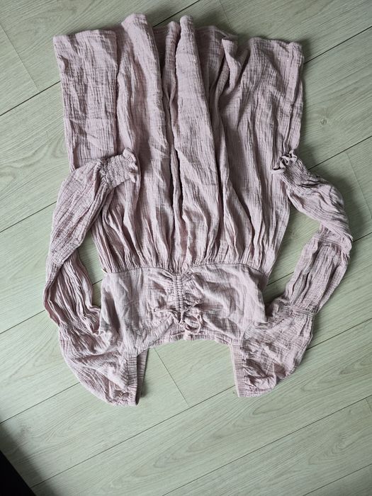 Lou M / L (40) sukienka różowa złota bawełna