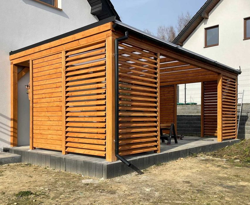 Drewniana pergola, zadaszenie tarasu, wiata, altana PRODUCENT