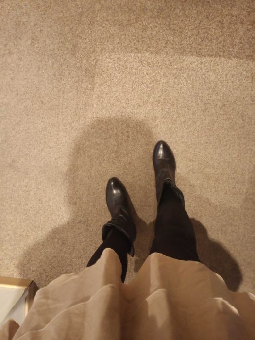 Botki kozaki damskie czarne skórzane Prima Moda