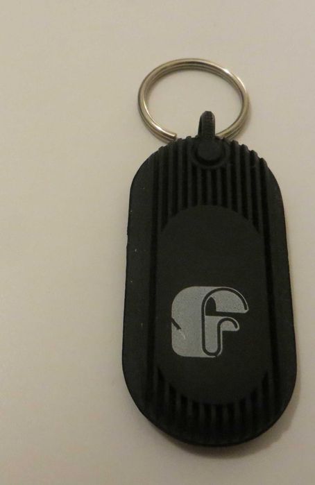 Porta chaves borracha preto,  Trabalhado, Francês - Novo