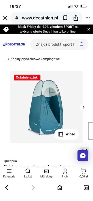 Kabina prysznicowa quechua