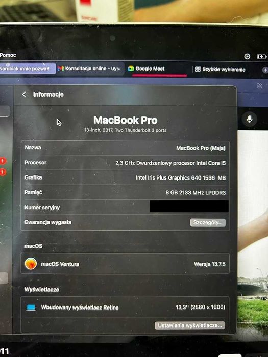 Apple MacBook Pro 2017 RETINA