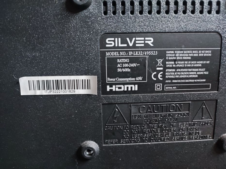 Televisão SILVER para peças