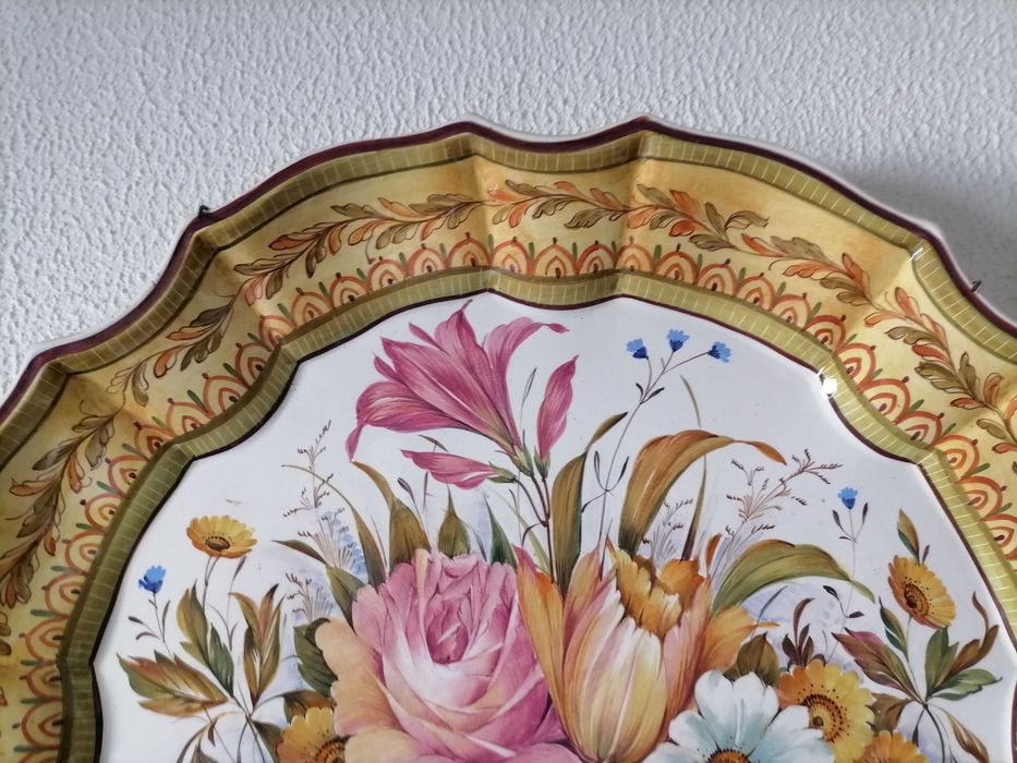 Prato de Grandes Dimensões em Faiança Italiana - 60 cm Diâmetro