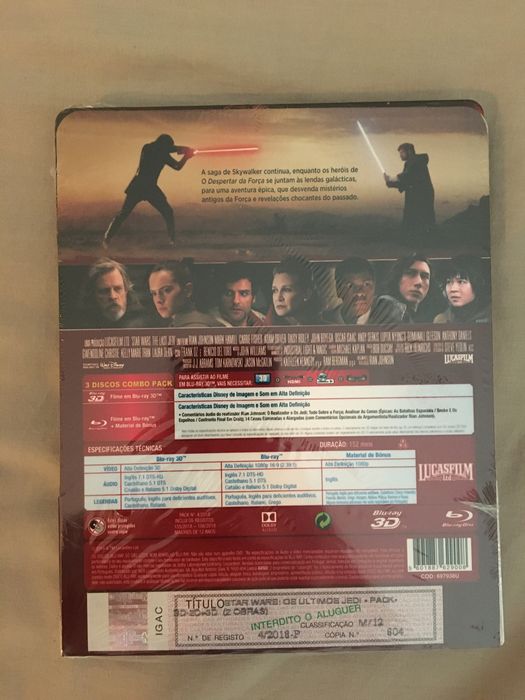Steelbook Star Wars Os Ultimos Jedi (raro)
