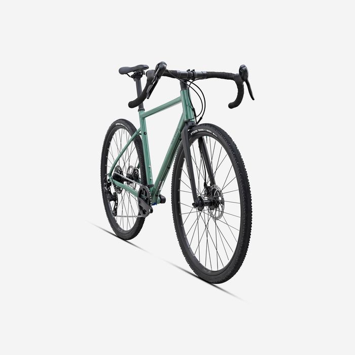 Bicicleta de Gravel Microshift Acolyte 1x8v, GRVL AF DISCOVER verde