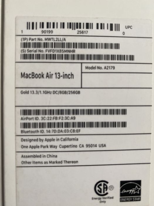 MacBook Air 13 2020 256 GB ідеал rose gold