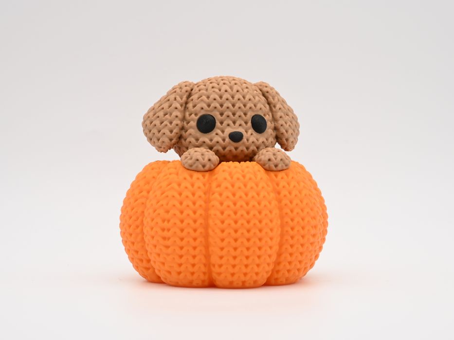 Cachorro de tricô para Halloween