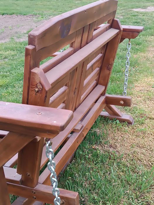 Huśtawka drewniana, ławka bujana, ogrodowa